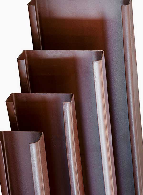 Polin monten rojo de acero estructural